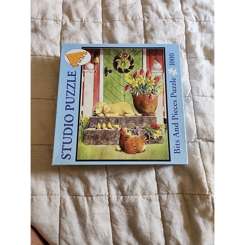 Sunny Afternoon 1000 piece Puzzle- Bits And Pieces. Dog, Bird, Chicken & Chicks